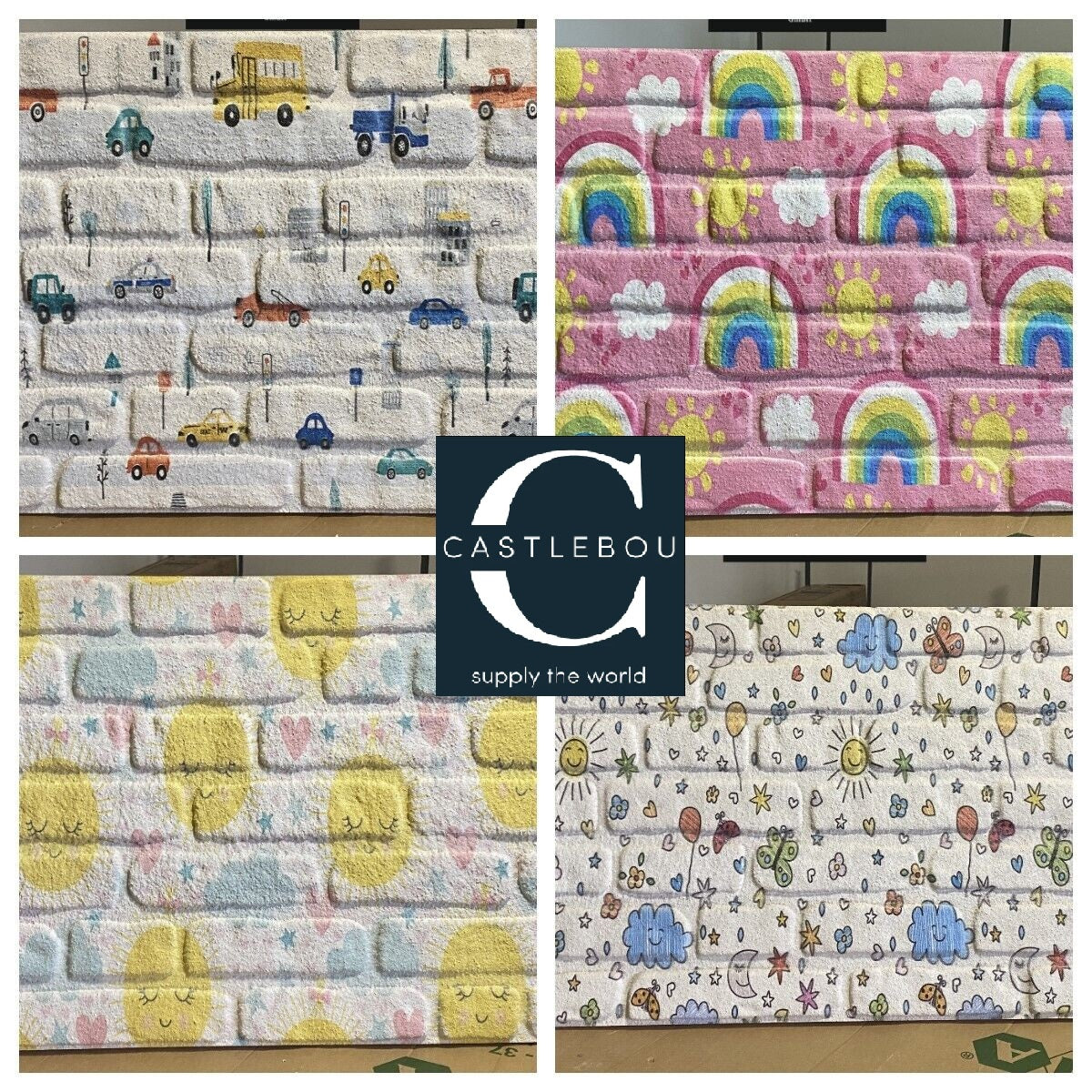 Children's room wall panels | Brick look | 3D Panels | Styrofoam panels